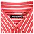 Camicia in cotone rosso con logo ricamato a righe Balenciaga Bordò - vista 4