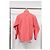 Camicia in cotone rosso con logo ricamato a righe Balenciaga Bordò - vista 9