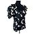 Vintage Givenchy Couture Bluse mit Puffärmeln Schwarz