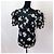 Vintage Givenchy Couture Bluse mit Puffärmeln Schwarz - Ansicht 2