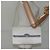 Christian Dior Schultertasche aus Waben-Canvas mit Kette aus PVC-Leder in Weiß Auth EC494 - Ansicht 20