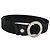 Bulgari Cintura BVLGARI in tela e pelle 33,5""-35,4"" nera Auth ar13234 Nero
