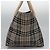 Burberry Nova Check Tote Bag aus Nylon in Beige mit blauer Etikette, silber authentisch bs23441 - Ansicht 5