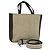 PRADA Borsa a mano in tela 2 vie beige Auth EC469