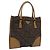 PRADA Borsa a mano in lana marrone Auth hk2259