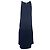Abito midi senza maniche Theory Long in seta blu navy - vista 2