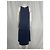 Abito midi senza maniche Theory Long in seta blu navy - vista 8