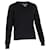 Saint Laurent Strickpullover mit Nieten aus schwarzer Wolle