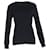 Schwarzer Wollpullover mit Strickknopfdetails von Balmain Blau Marineblau  - Ansicht 1