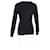 Schwarzer Wollpullover mit Strickknopfdetails von Balmain Blau Marineblau  - Ansicht 6