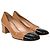 Décolleté Gianvito Rossi con punta in vernice marrone e nera - vista 4