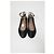 Chloé Scallop Accent Ankle Strap Ballet Flats in Black Leather - view 12