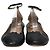 Chloé Scallop Accent Ankle Strap Ballet Flats in Black Leather - view 2