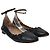 Chloé Scallop Accent Ankle Strap Ballet Flats in Black Leather - view 4