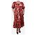 Ulla Johnson Rotes Blumen-Midi-Kleid Nora - Größe UK 16