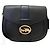 Borsa a tracolla Coach Georgie Saddle in pelle nera Nero