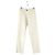 Longchamp Pantalones de cuero rectos Beige