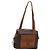 Céline Borsa a spalla in tela Macadam CELINE in pelle PVC marrone Auth 113333