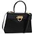 Borsa a mano in pelle Gancini di Salvatore Ferragamo 2way Nero Oro Auth MY114