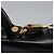 Borsa a mano in pelle Gancini di Salvatore Ferragamo 2way Nero Oro Auth MY114 - vista 17