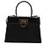 Borsa a mano in pelle Gancini di Salvatore Ferragamo 2way Nero Oro Auth MY114 - vista 2