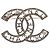 Spilla in metallo argento CHANEL COCO Mark CC Auth bs23017 - vista 2
