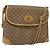 GUCCI Micro GG Canvas Schultertasche aus PVC-Leder Beige Auth bs23145
