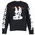 Off White Off-White Diag Cartoon Langarm-T-Shirt aus schwarzer Baumwolle