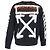 Off White Off-White Diag Cartoon Langarm-T-Shirt aus schwarzer Baumwolle - Ansicht 3