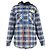 Off White Off-White Flanelljacke aus blauer Baumwolle