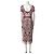 Vestido Marchesa Notte de encaje floral rosa burdeos negro Multicolor - vista 2