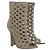 Botas de tobillo Jimmy Choo Reese Cutout Peep Toe ante gris