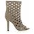 Botas de tobillo Jimmy Choo Reese Cutout Peep Toe ante gris - vista 3