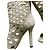 Botas de tobillo Jimmy Choo Reese Cutout Peep Toe ante gris - vista 9