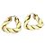 Pendientes de aro triangular retorcido Bottega Veneta Dorado Amarillo