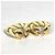 Pendientes de aro triangular retorcido Bottega Veneta Dorado Amarillo - vista 2