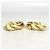 Pendientes de aro triangular retorcido Bottega Veneta Dorado Amarillo - vista 3