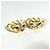 Pendientes de aro triangular retorcido Bottega Veneta Dorado Amarillo - vista 4