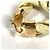 Pendientes de aro triangular retorcido Bottega Veneta Dorado Amarillo - vista 6