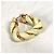 Pendientes de aro triangular retorcido Bottega Veneta Dorado Amarillo - vista 8