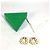 Pendientes de aro triangular retorcido Bottega Veneta Dorado Amarillo - vista 9