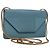 Saint Laurent Ketten-Schultertasche aus Leder in Blau und Gold Auth hk2168 Golden