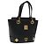 Borsa MCM in pelle nera e oro Auth yk17655 Nero D'oro