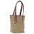 GUCCI GG Canvas Tote Bag Beige Pink Auth nb054