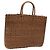 FENDI Strohhandschuh Raffia Braun Auth mr1096
