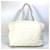 Borsa da spiaggia Chanel in cotone e pelle bianca Bianco - vista 2