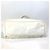 Borsa da spiaggia Chanel in cotone e pelle bianca Bianco - vista 5