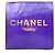 Borsa a spalla in vinile viola Chanel Porpora