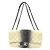 Borsa a catena trapuntata Chanel CC Coco Mark Bianco