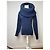 Vintage Balenciaga großer Rollkragenpullover blau Marineblau